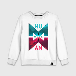 Свитшот хлопковый детский Once human logotype, цвет: белый