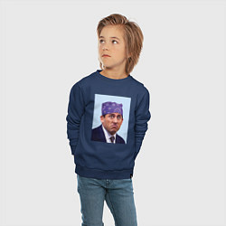 Свитшот хлопковый детский Michael Scott - Prison mike the office meme, цвет: тёмно-синий — фото 2