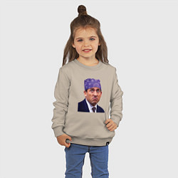 Свитшот хлопковый детский Prison mike Michael Scott офис, цвет: миндальный — фото 2