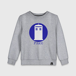 Свитшот хлопковый детский Tardis police, цвет: меланж