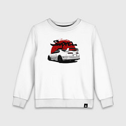Свитшот хлопковый детский Автомобиль Toyota Supra, цвет: белый