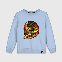 Свитшот хлопковый детский Космический скейтер, цвет: мягкое небо