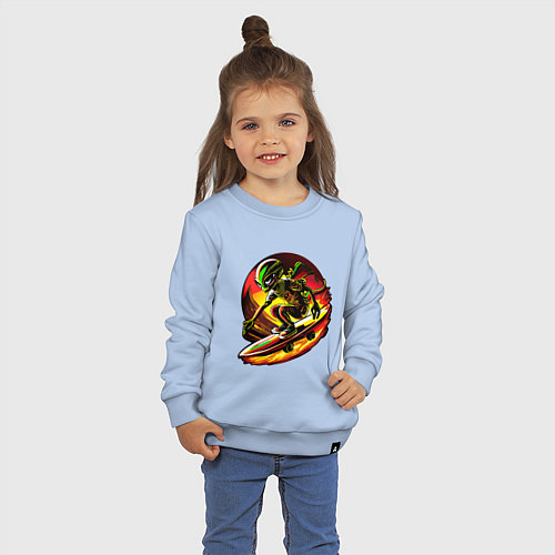 Детский свитшот Космический скейтер / Мягкое небо – фото 3