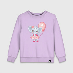 Свитшот хлопковый детский Elephant baby, цвет: лаванда