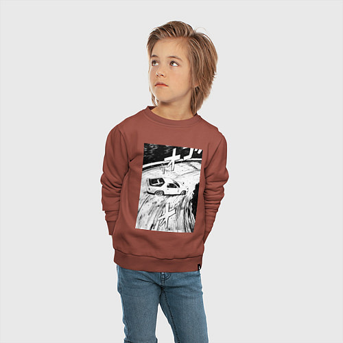 Детский свитшот Mazda RX-7 гоночный стиль / Кирпичный – фото 4