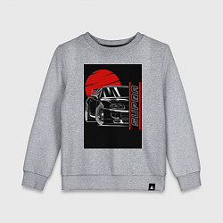 Свитшот хлопковый детский Toyota Supra авто, цвет: меланж