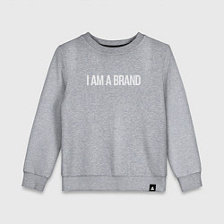 Свитшот хлопковый детский I am a brand, цвет: меланж