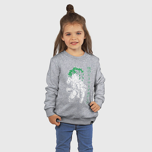 Детский свитшот Моя геройская академия Изуку Мидория Деку / Меланж – фото 3