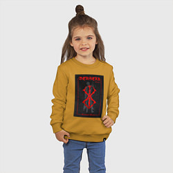 Свитшот хлопковый детский Berserk volume 1, цвет: горчичный — фото 2