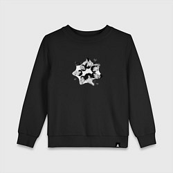 Свитшот хлопковый детский Seven BTS, цвет: черный