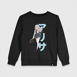 Свитшот хлопковый детский Алиса Михайловна - Аля иногда кокетничает со мной, цвет: черный