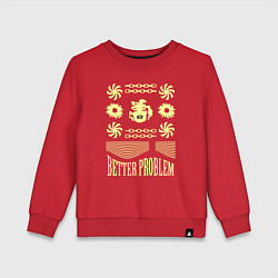 Свитшот хлопковый детский Монро - Better Problem Streetwear, цвет: красный