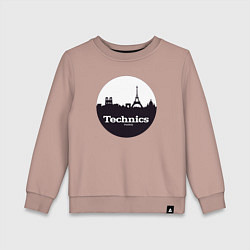 Свитшот хлопковый детский Technics Paris, цвет: пыльно-розовый