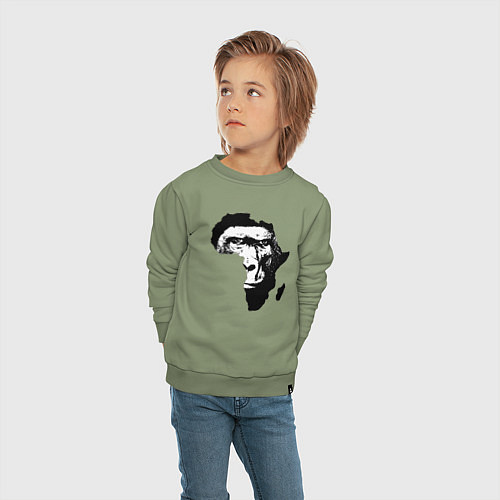 Детский свитшот Обезьяна в Африке / Авокадо – фото 4