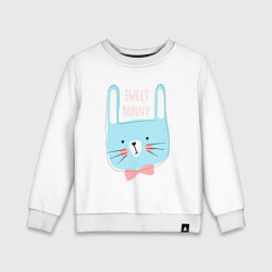 Свитшот хлопковый детский Sweet bunny, цвет: белый