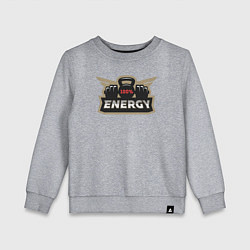 Свитшот хлопковый детский Сто процентов энергии, цвет: меланж