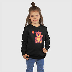 Свитшот хлопковый детский Lovely bear, цвет: черный — фото 2