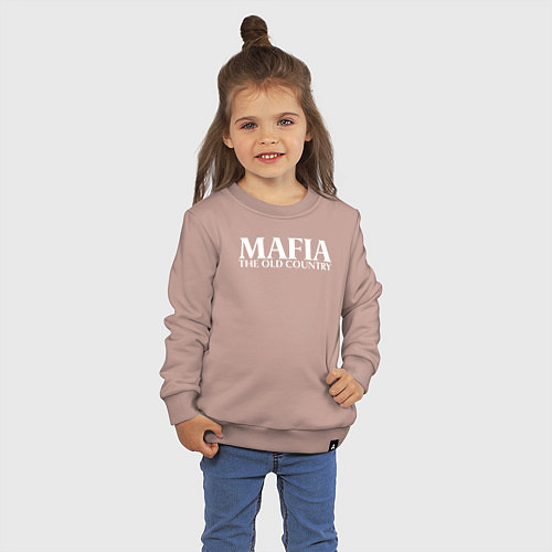 Детский свитшот Mafia the old country logo / Пыльно-розовый – фото 3