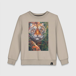 Детский свитшот Охотящийся тигр