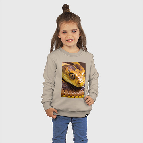 Детский свитшот Песчаная змея / Миндальный – фото 3