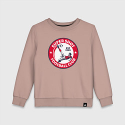 Свитшот хлопковый детский Супер удар - футбольный клуб, цвет: пыльно-розовый