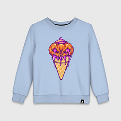 Свитшот хлопковый детский Halloween ice cream, цвет: мягкое небо