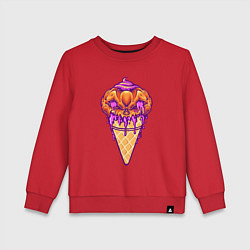 Свитшот хлопковый детский Halloween ice cream, цвет: красный