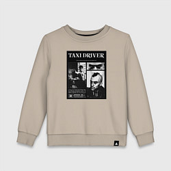 Свитшот хлопковый детский Таксист, цвет: миндальный