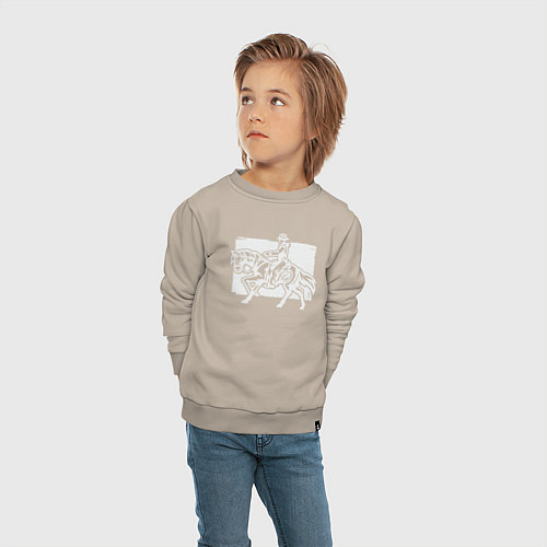 Детский свитшот Ковбой на лошади / Миндальный – фото 4