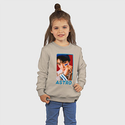 Свитшот хлопковый детский Astro Ли Дон Мин, цвет: миндальный — фото 2