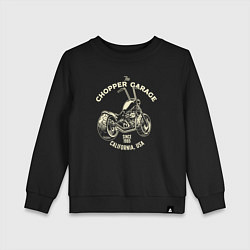 Свитшот хлопковый детский Chopper garage, цвет: черный