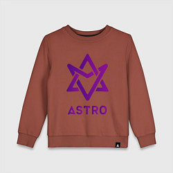 Свитшот хлопковый детский Звезда Astro, цвет: кирпичный