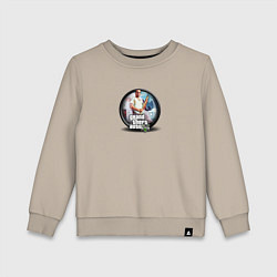 Свитшот хлопковый детский Grand Theft Auto V logo game, цвет: миндальный