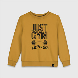 Свитшот хлопковый детский Just gym, цвет: горчичный