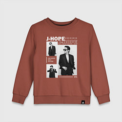 Свитшот хлопковый детский J-hope hosok bts, цвет: кирпичный
