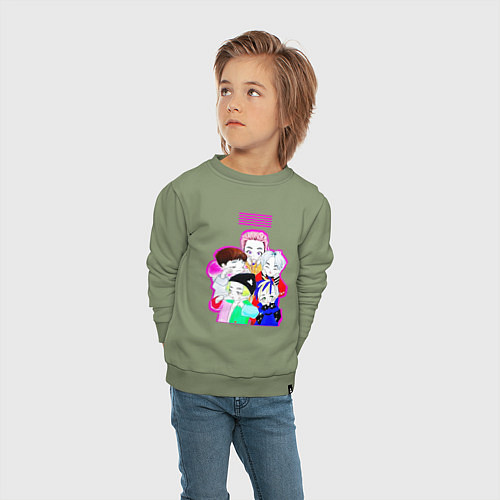 Детский свитшот Big bang в аниме стиле / Авокадо – фото 4