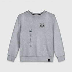 Свитшот хлопковый детский The Witcher grey, цвет: меланж