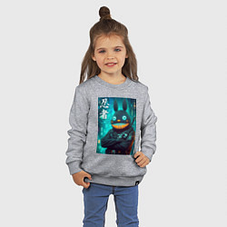 Свитшот хлопковый детский Cyber Totoro - ninja, цвет: меланж — фото 2