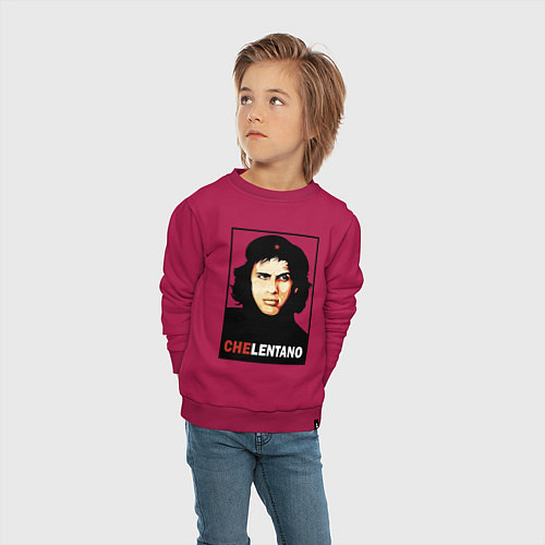 Детский свитшот Che guevara - Chelentano / Маджента – фото 4