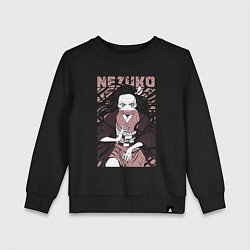 Детский свитшот Nezuko black total cost