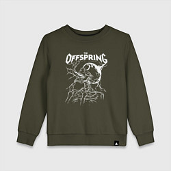 Свитшот хлопковый детский The offspring - Supercharged, цвет: хаки