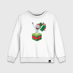 Свитшот хлопковый детский Рик лучший подарок, цвет: белый