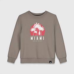 Свитшот хлопковый детский Miami ocean drive, цвет: утренний латте