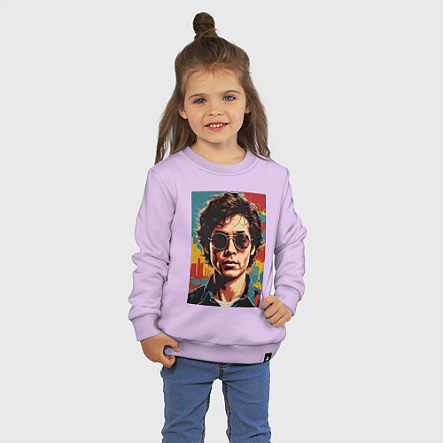 Детский свитшот Ретро портрет / Лаванда – фото 3
