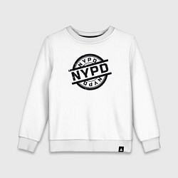 Свитшот хлопковый детский New York police, цвет: белый