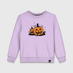 Свитшот хлопковый детский Pumpkins, цвет: лаванда