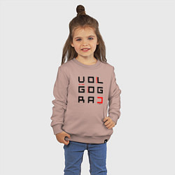 Свитшот хлопковый детский Волгоград Пиксель, цвет: пыльно-розовый — фото 2