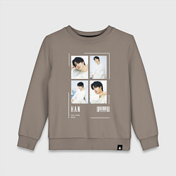Свитшот хлопковый детский Han stray kids cute, цвет: утренний латте