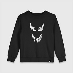 Свитшот хлопковый детский We are Venom, цвет: черный