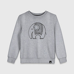 Свитшот хлопковый детский Забавный слоник, цвет: меланж